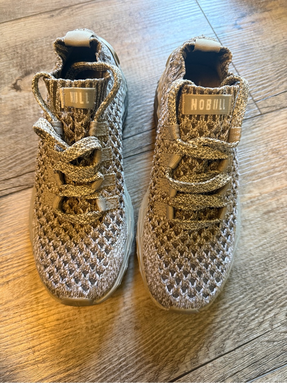 NOBULL Kids Knit Sneakers in Light Brown